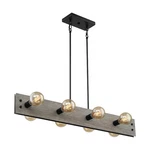 Nuvo Lighting Stella 8 Island Pendant, Driftwood/black Accents 60-7233. Fixed Price $299.98.