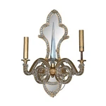 Vintge Schonbek Scheherezade Gold Crystal Mirrored Wall Sconce #9620 19". Fixed Price $529.25.