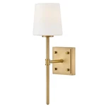 Hinkley Saunders Single Light Wall Sconce Handblown Etched Opal Glass Shade. Fixed Price $89.04.