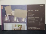 Allen + Roth Shiloh 3-LIGHT Brushed Nickel Farmhouse Bathroom Vanity. Fixed Price $62.49.