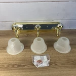 Livex Lighting 1003-25 Belmont 3-LIGHT Bath Light, Polished Brass And Chrome. Fixed Price $115.38.
