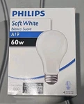New Philips Soft White 60W Light Bulbs 120V A19 4PK Old Style Glass Non Led!. Fixed Price $29.99.