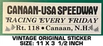 Canaan-usa Speedway Vintage Original Decal Sticker Racing Every Friday. Fixed Price $10.15.