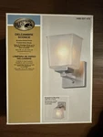Hampton Bay Delcambre Wall Sconce Brushed Nickel Frosted Glass Light Fixture. Fixed Price $15.99.