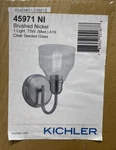 Kichler 45971NI Avery 1-LIGHT Seeded Glass Wall Sconce Brushed Nickel *read*. Fixed Price $26.99.