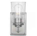 Hampton Bay Evangeline 1-LIGHT Brushed Nickel Wall Sconce- No Shade. Fixed Price $19.99.
