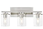 Dujahmland Brushed Nickel Bathroom Vanity Light, 3-LIGHT Metal Wall Sconce Fix. Fixed Price $50.00.
