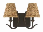 Aged Bronze Brushed Two Light Wall Sconce From The Kokomo Collection. Fixed Price $184.00.