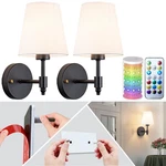 Peel And Stick Wall Sconces, Set Of 2, Battery Operated .... Fixed Price $76.12.
