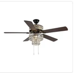 River Of Goods Bohemian Pierced Metal 52 In. Crystal Led Ceiling Fan Chandelier. Fixed Price $190.00.