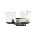 Z-lite Bleeker Street Light Vanity, Matte Black/brushed Nickel 475-2V-MB-BN. Fixed Price $172.00.