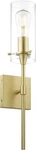 Xinbei Lighting Gold Wall Sconce Modern Single Bathroom 1 Pack, Satin Brass. Fixed Price $63.23.