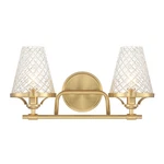 Savoy House 8-3596-2 Candler Light 17"W Vanity Brass. Fixed Price $214.00.