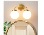 Deyidn 14.17 In. 2-LIGHT Gold Bathroom Vanity With Opal Glass Shades. Fixed Price $39.90.