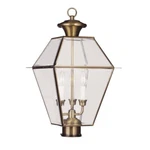 Livex Lighting Westover Outdoor Post Head Antique Brass 2384-01. Fixed Price $499.96.