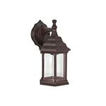 Sunset Lighting Outdoor 1-LIGHT Wall Sconce W/ Clear Beveled Glass, Rubbed Bronz. Fixed Price $49.99.