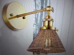 Matrix Decor 6.88 In 1-LIGHT Boho Antique Gold Wall Sconce Bathroom Vanity. Fixed Price $28.45.
