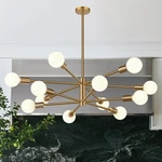 Mqmqa Sputnik Chandelier 12-LIGHT 33" Brushed Brass Modern Dining Room Fix. Fixed Price $149.98.