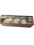 Hampton 3 Vanity Bath Lightting Satin Nickel Finish Glass Frosted Shade. Fixed Price $37.99.