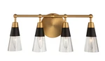 Kalco 513134 Ponti Light 19"W Bathroom Vanity - Matte Black / New Brass. Fixed Price $275.00.