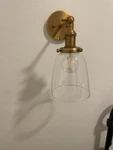 Pathson Vintage Wall Sconce With Clear Glass Shade, Metal Base Industrial Light. Fixed Price $19.99.