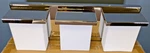 Capital Lighting 3-LIGHT Chrome Vanity Fixture Square White Glass 20"W 130131CH. Fixed Price $19.95.