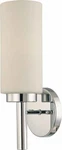 Volume Lighting V2121 Chrome 13.75"H Wall Sconce With 1-LIGHT & White Glass. Fixed Price $43.65.