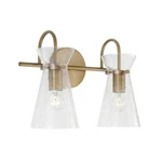 Capital Lighting Mila Vanity, Aged Brass/clear Half-crackle 142421AD. Fixed Price $158.40.