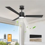Oponl 42" Ceiling Fan With Light Remote Control Downrod Mount - Black. Fixed Price $62.32.