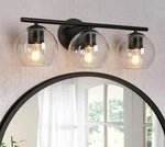 Uolfin Industrial Black Bathroom Vanity Light, 21.5 In. 3-LIGHT Modern Sconce. Fixed Price $54.95.