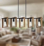 9MMML 41.5" Kitchen Island LIGHTING,5 Lights Dining Room Fixtures, Rustic. Fixed Price $58.90.