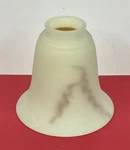 2.25" Fitter Painted Cream Alabaster Fan Glass Bell Shade Globe Quorum 2915C New. Fixed Price $29.95.