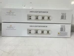 Qty Sunset Lighting 24" 4-LIGHT Vanity Dimmable Satin Nickel Finish F2253-53. Fixed Price $46.38.