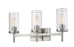 Golden Lighting 7011-BA3 Pw-clr Winslett 3-LIGHT Pewter Vanity. Fixed Price $101.01.