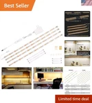 4-PC Warm White Led Strip Lights For Kitchen & Cupboard Easy Installation. Fixed Price $29.69.