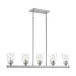 Nuvo Lighting Bransel 5 Island Pendant, Seeded, Brushed Nickel 60-7186. Fixed Price $359.99.