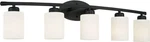 Capital 115251MB-338 Dixon Vanity, 5-LIGHT 500 Total Watts, Matte Black. Fixed Price $125.00.