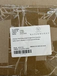Waterworks Dewey Wall Sconce Unlacquered Brass Fabric Silk Shade Nos 18-10505. Fixed Price $300.00.