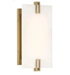 Minka Lavery Aizen Led 12" Wall Sconce, Soft Brass/white 924-695-L. Fixed Price $55.00.