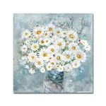 Flowers Bathroom Wall Decor Floral Canvas Art White Daisy In Vase Light .... Fixed Price $18.29.