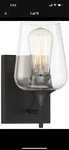 Savoy House 9-4030-1 Black Octave 5"W Bathroom Sconce. Fixed Price $99.00.