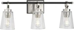 Progress Lighting Cassell 24.12 In. 3LIGHT Brushed Nickel And Matte Black. Fixed Price $75.00.
