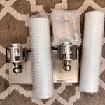 Norwell Lighting Astor Sconce Ada Polished Incadescent Lot Of 2 W/ 3 Bulbs. Fixed Price $424.99.