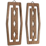 2 Pcs Modern Mid Century Wall Art Wood Elegance Decor Accents Abs.... Fixed Price $15.45.