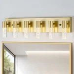 Bathroom Vanity Light Fixtures Over Mirror, Brushed Golden Finish Coating, 6 .... Fixed Price $198.50.