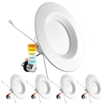 Luxrite 5/6 Inch Led Recessed Retrofit Downlight, 14W=90W, Cct Color Selectab.... Fixed Price $86.87.