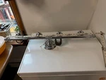 Vtg Hampton Bay 32 Steel High Polished Chrome 4 Light Vanity Bar No Shades. Fixed Price $25.00.