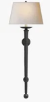 Visual Comfort Chapman Myers Long Iron Torch Black Wall Sconce Rustic Oversized. Fixed Price $700.00.