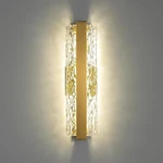 FAZIYO-9205-MODERN Crystal Wall SCONCE,18" Hardwired Lamp-gold, Dimmable. Fixed Price $39.99.