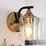 Zevni Jallie Classic 1-LIGHT Brass Gold Water Glass Wall Sconce Vanity. Fixed Price $39.95.
